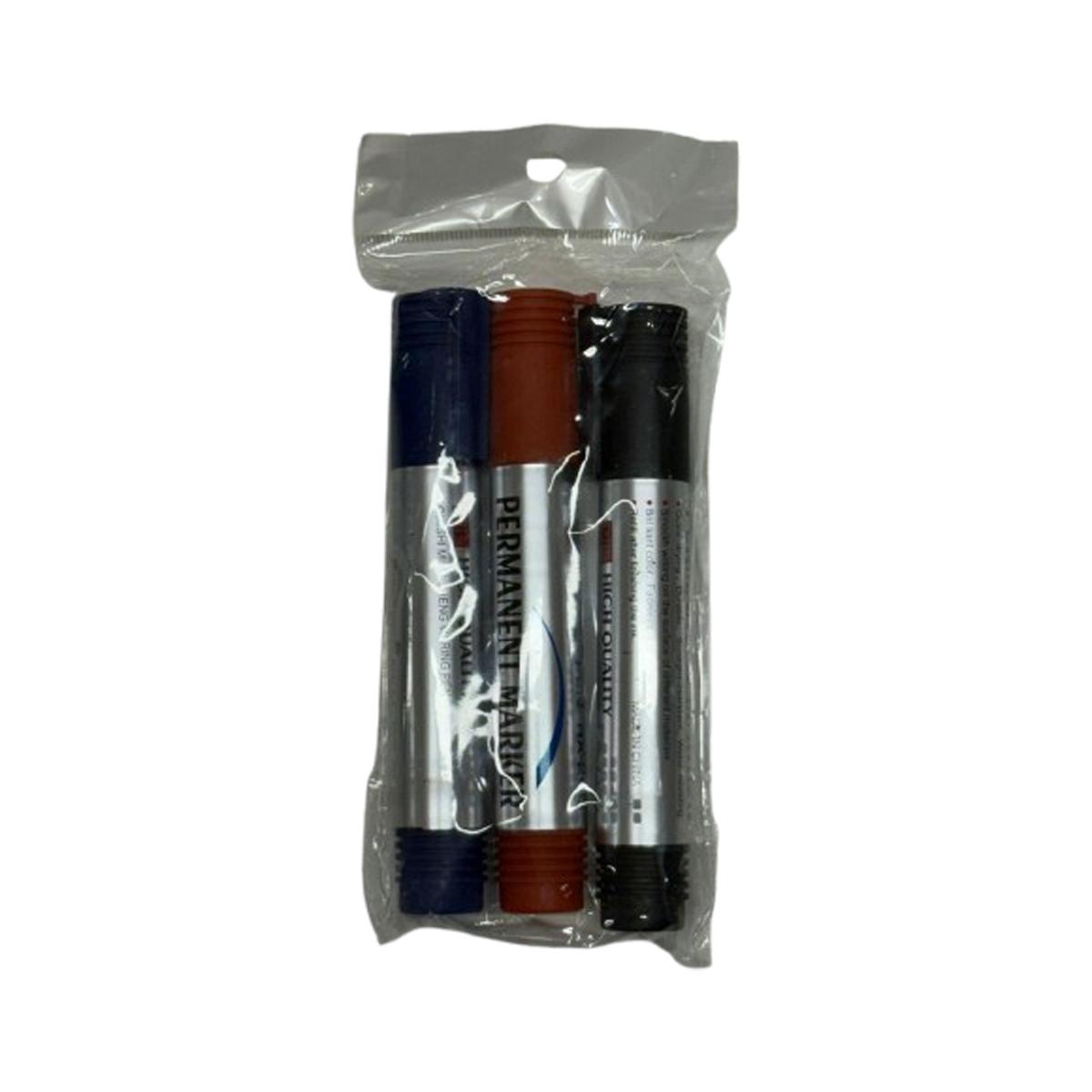 Marcadores x 3 (rojo-azul-negro)