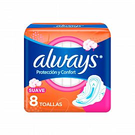 AlwaysPlus Suave c/Alas x 8 Unidades