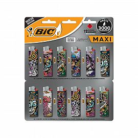 Maxi Bic Fantasy - Encendedor x12 Unidades